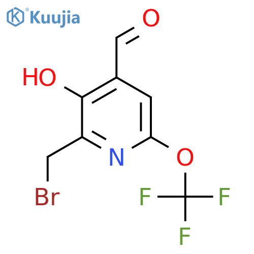 2-(Bromomethyl)-3-hydroxy-6-(trifluoromethoxy)pyridine-4-carboxaldehyde structure