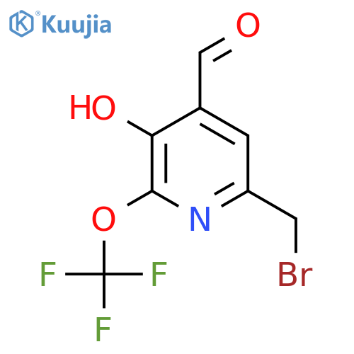 6-(Bromomethyl)-3-hydroxy-2-(trifluoromethoxy)pyridine-4-carboxaldehyde structure