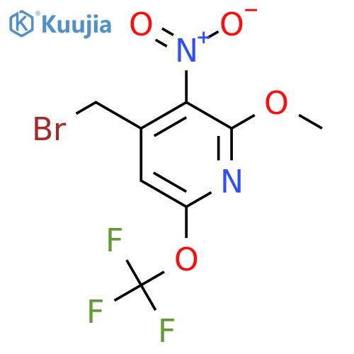 4-(Bromomethyl)-2-methoxy-3-nitro-6-(trifluoromethoxy)pyridine structure