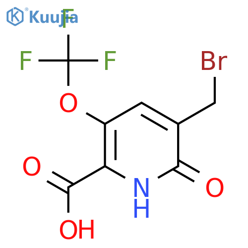 3-(Bromomethyl)-2-hydroxy-5-(trifluoromethoxy)pyridine-6-carboxylic acid structure
