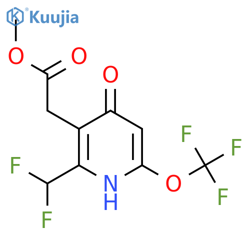 Methyl 2-(difluoromethyl)-4-hydroxy-6-(trifluoromethoxy)pyridine-3-acetate structure