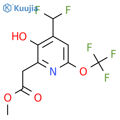 Methyl 4-(difluoromethyl)-3-hydroxy-6-(trifluoromethoxy)pyridine-2-acetate structure