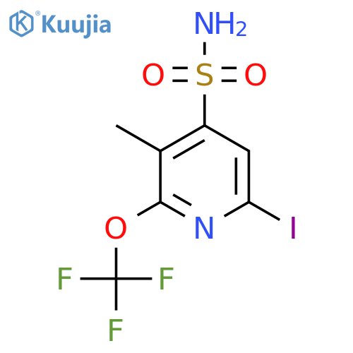 6-Iodo-3-methyl-2-(trifluoromethoxy)pyridine-4-sulfonamide structure