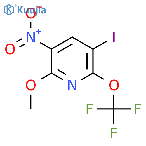 5-Iodo-2-methoxy-3-nitro-6-(trifluoromethoxy)pyridine structure