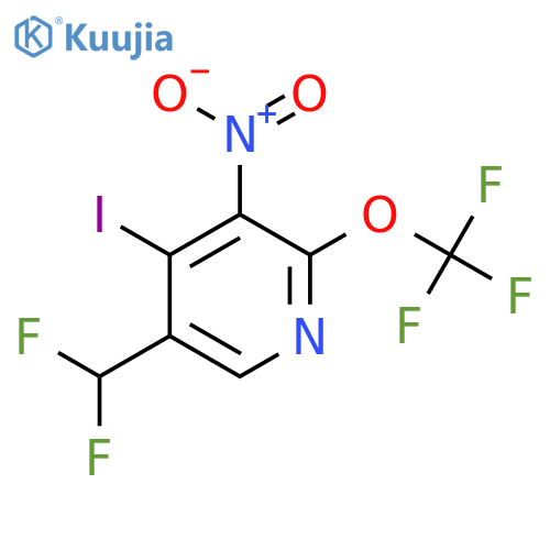 5-(Difluoromethyl)-4-iodo-3-nitro-2-(trifluoromethoxy)pyridine structure
