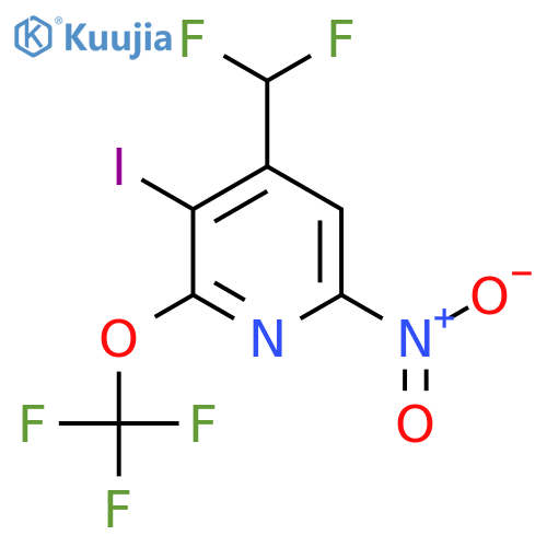 4-(Difluoromethyl)-3-iodo-6-nitro-2-(trifluoromethoxy)pyridine structure