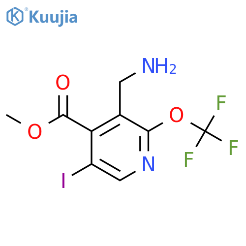 Methyl 3-(aminomethyl)-5-iodo-2-(trifluoromethoxy)pyridine-4-carboxylate structure