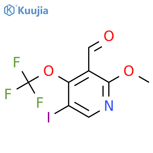 5-Iodo-2-methoxy-4-(trifluoromethoxy)pyridine-3-carboxaldehyde structure