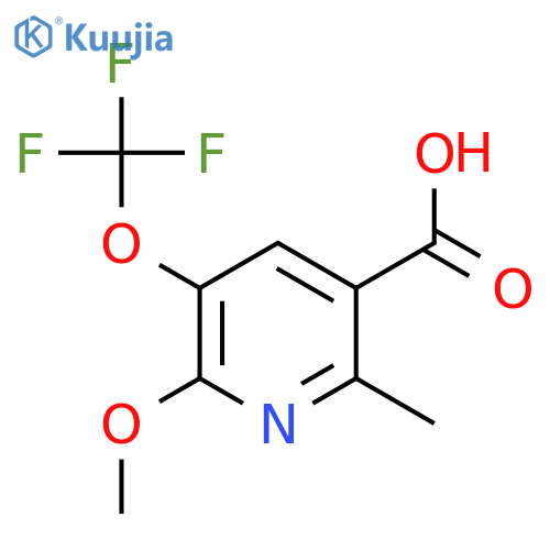 2-Methoxy-6-methyl-3-(trifluoromethoxy)pyridine-5-carboxylic acid structure