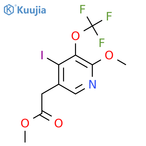 Methyl 4-iodo-2-methoxy-3-(trifluoromethoxy)pyridine-5-acetate structure