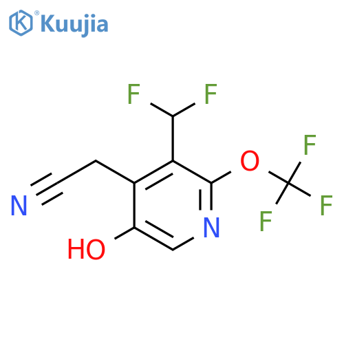 3-(Difluoromethyl)-5-hydroxy-2-(trifluoromethoxy)pyridine-4-acetonitrile structure
