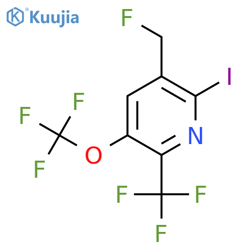 3-(Fluoromethyl)-2-iodo-5-(trifluoromethoxy)-6-(trifluoromethyl)pyridine structure