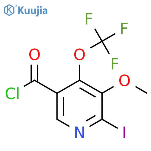 2-Iodo-3-methoxy-4-(trifluoromethoxy)pyridine-5-carbonyl chloride structure