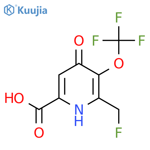 2-(Fluoromethyl)-4-hydroxy-3-(trifluoromethoxy)pyridine-6-carboxylic acid structure