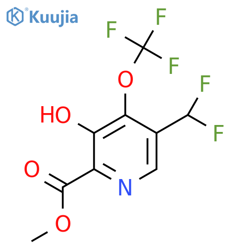 Methyl 5-(difluoromethyl)-3-hydroxy-4-(trifluoromethoxy)pyridine-2-carboxylate structure