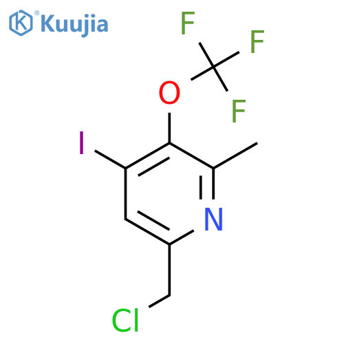 6-(Chloromethyl)-4-iodo-2-methyl-3-(trifluoromethoxy)pyridine structure