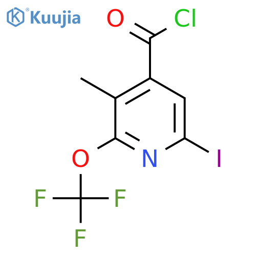 6-Iodo-3-methyl-2-(trifluoromethoxy)pyridine-4-carbonyl chloride structure