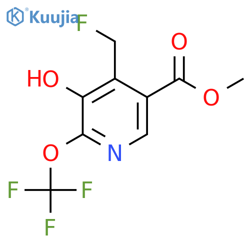 Methyl 4-(fluoromethyl)-3-hydroxy-2-(trifluoromethoxy)pyridine-5-carboxylate structure