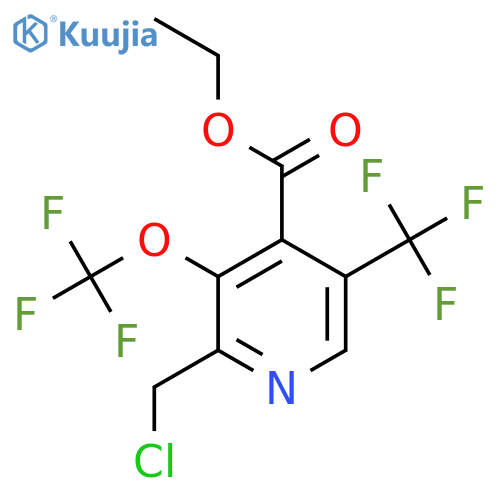 Ethyl 2-(chloromethyl)-3-(trifluoromethoxy)-5-(trifluoromethyl)pyridine-4-carboxylate structure