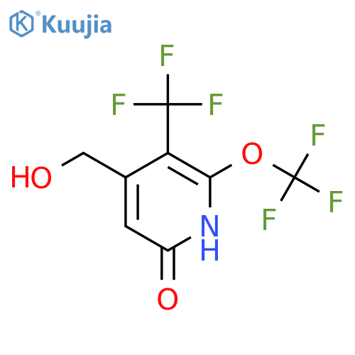 6-Hydroxy-2-(trifluoromethoxy)-3-(trifluoromethyl)pyridine-4-methanol structure