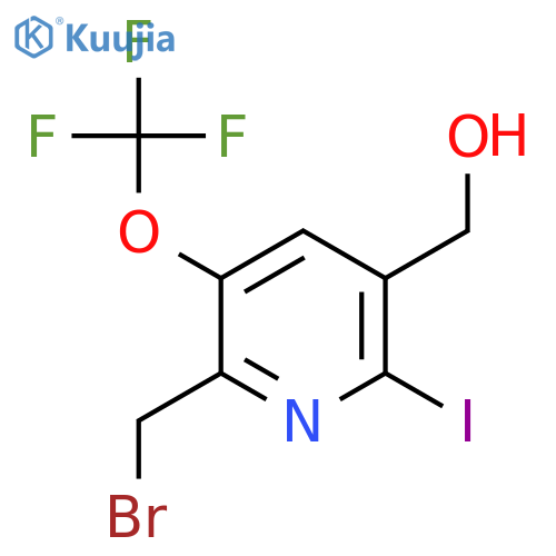 2-(Bromomethyl)-6-iodo-3-(trifluoromethoxy)pyridine-5-methanol structure