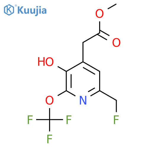 Methyl 6-(fluoromethyl)-3-hydroxy-2-(trifluoromethoxy)pyridine-4-acetate structure