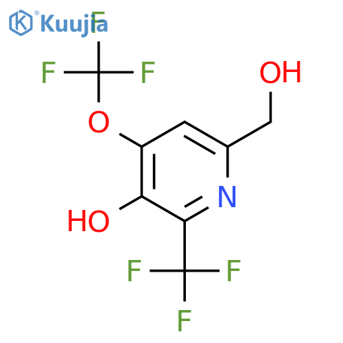 3-Hydroxy-4-(trifluoromethoxy)-2-(trifluoromethyl)pyridine-6-methanol structure