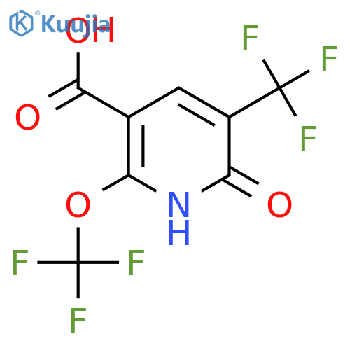 2-Hydroxy-6-(trifluoromethoxy)-3-(trifluoromethyl)pyridine-5-carboxylic acid structure