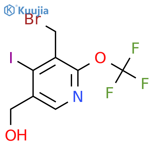 3-(Bromomethyl)-4-iodo-2-(trifluoromethoxy)pyridine-5-methanol structure