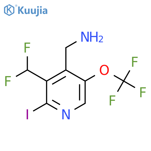 4-(Aminomethyl)-3-(difluoromethyl)-2-iodo-5-(trifluoromethoxy)pyridine structure