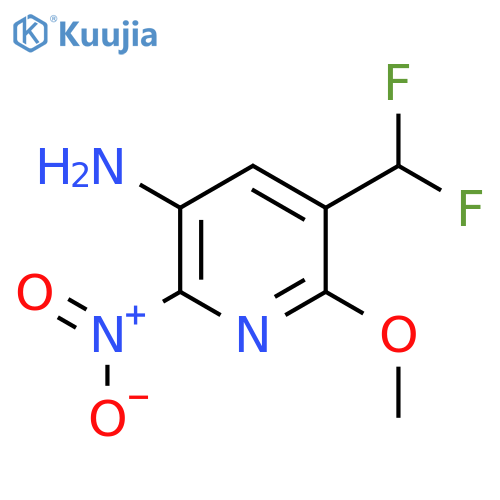 3-Amino-5-(difluoromethyl)-6-methoxy-2-nitropyridine structure