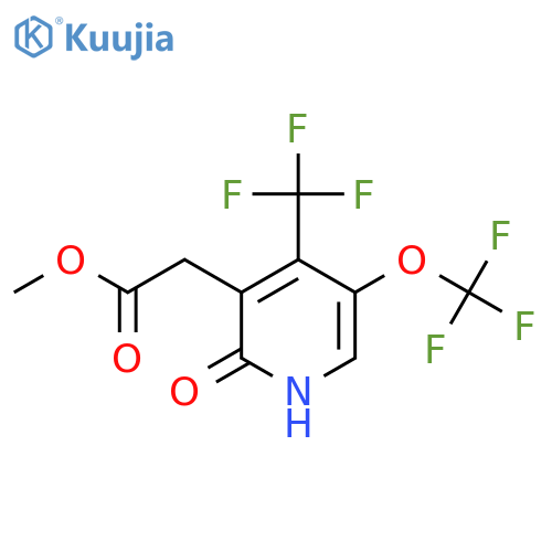 Methyl 2-hydroxy-5-(trifluoromethoxy)-4-(trifluoromethyl)pyridine-3-acetate structure