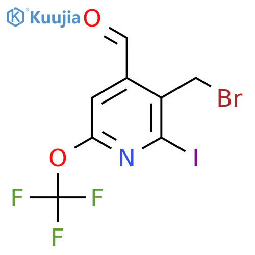 3-(Bromomethyl)-2-iodo-6-(trifluoromethoxy)pyridine-4-carboxaldehyde structure
