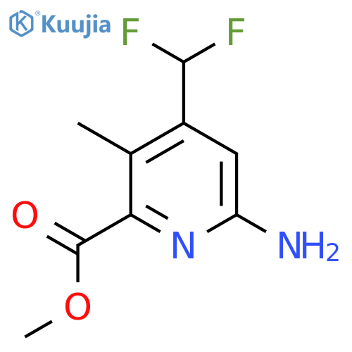 Methyl 6-amino-4-(difluoromethyl)-3-methylpyridine-2-carboxylate structure