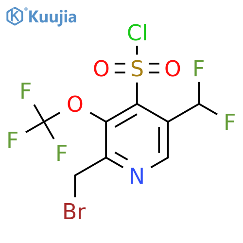2-(Bromomethyl)-5-(difluoromethyl)-3-(trifluoromethoxy)pyridine-4-sulfonyl chloride structure