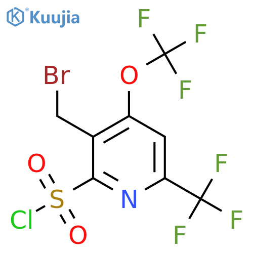 3-(Bromomethyl)-4-(trifluoromethoxy)-6-(trifluoromethyl)pyridine-2-sulfonyl chloride structure