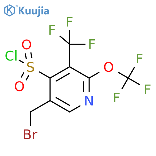 5-(Bromomethyl)-2-(trifluoromethoxy)-3-(trifluoromethyl)pyridine-4-sulfonyl chloride structure