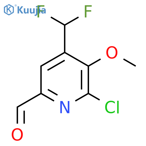 2-Chloro-4-(difluoromethyl)-3-methoxypyridine-6-carboxaldehyde structure