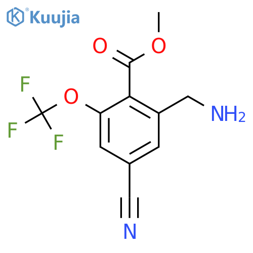 Methyl 2-aminomethyl-4-cyano-6-(trifluoromethoxy)benzoate structure