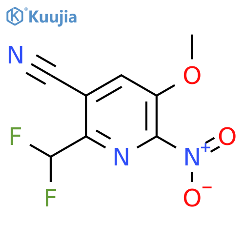 3-Cyano-2-(difluoromethyl)-5-methoxy-6-nitropyridine structure
