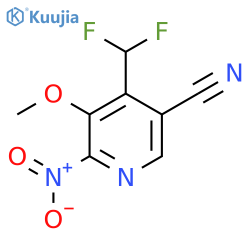 5-Cyano-4-(difluoromethyl)-3-methoxy-2-nitropyridine structure