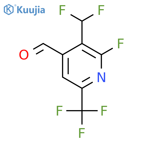 3-(Difluoromethyl)-2-fluoro-6-(trifluoromethyl)pyridine-4-carboxaldehyde structure