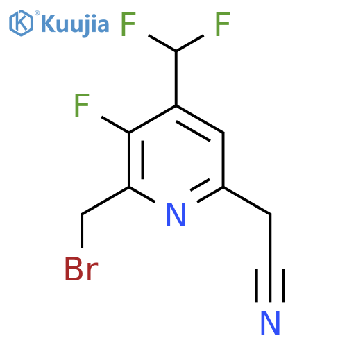 2-(Bromomethyl)-4-(difluoromethyl)-3-fluoropyridine-6-acetonitrile structure