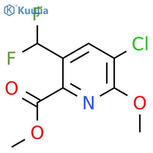 Methyl 3-chloro-5-(difluoromethyl)-2-methoxypyridine-6-carboxylate structure