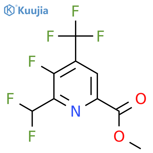 Methyl 2-(difluoromethyl)-3-fluoro-4-(trifluoromethyl)pyridine-6-carboxylate structure