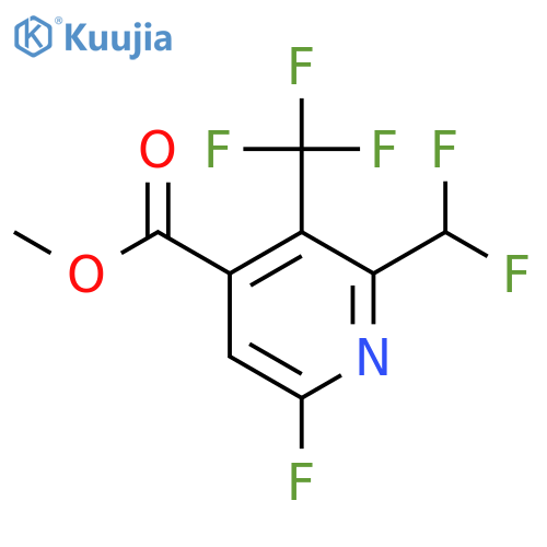 Methyl 2-(difluoromethyl)-6-fluoro-3-(trifluoromethyl)pyridine-4-carboxylate structure