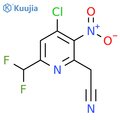 4-Chloro-6-(difluoromethyl)-3-nitropyridine-2-acetonitrile structure