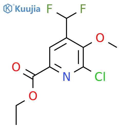 Ethyl 2-chloro-4-(difluoromethyl)-3-methoxypyridine-6-carboxylate structure