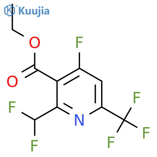 Ethyl 2-(difluoromethyl)-4-fluoro-6-(trifluoromethyl)pyridine-3-carboxylate structure