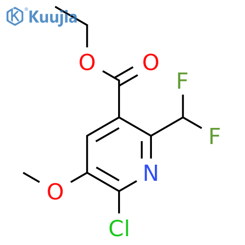 Ethyl 2-chloro-6-(difluoromethyl)-3-methoxypyridine-5-carboxylate structure
